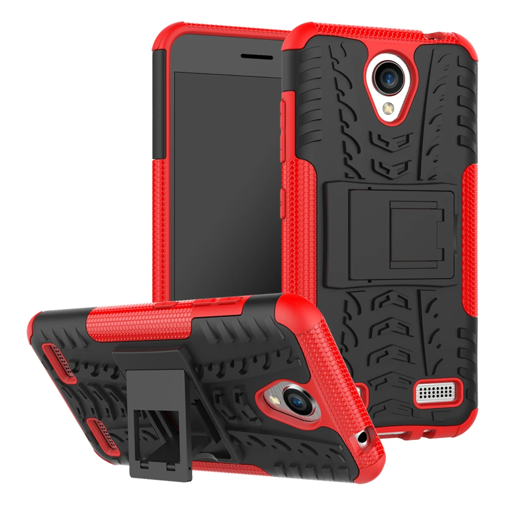 For ZTE A520 case Tough Heavy Duty Armor PC+TPU Stand Holder Phone Cover Hybrid Silicone BA520 520 cases 5.0 inch | Мобильные