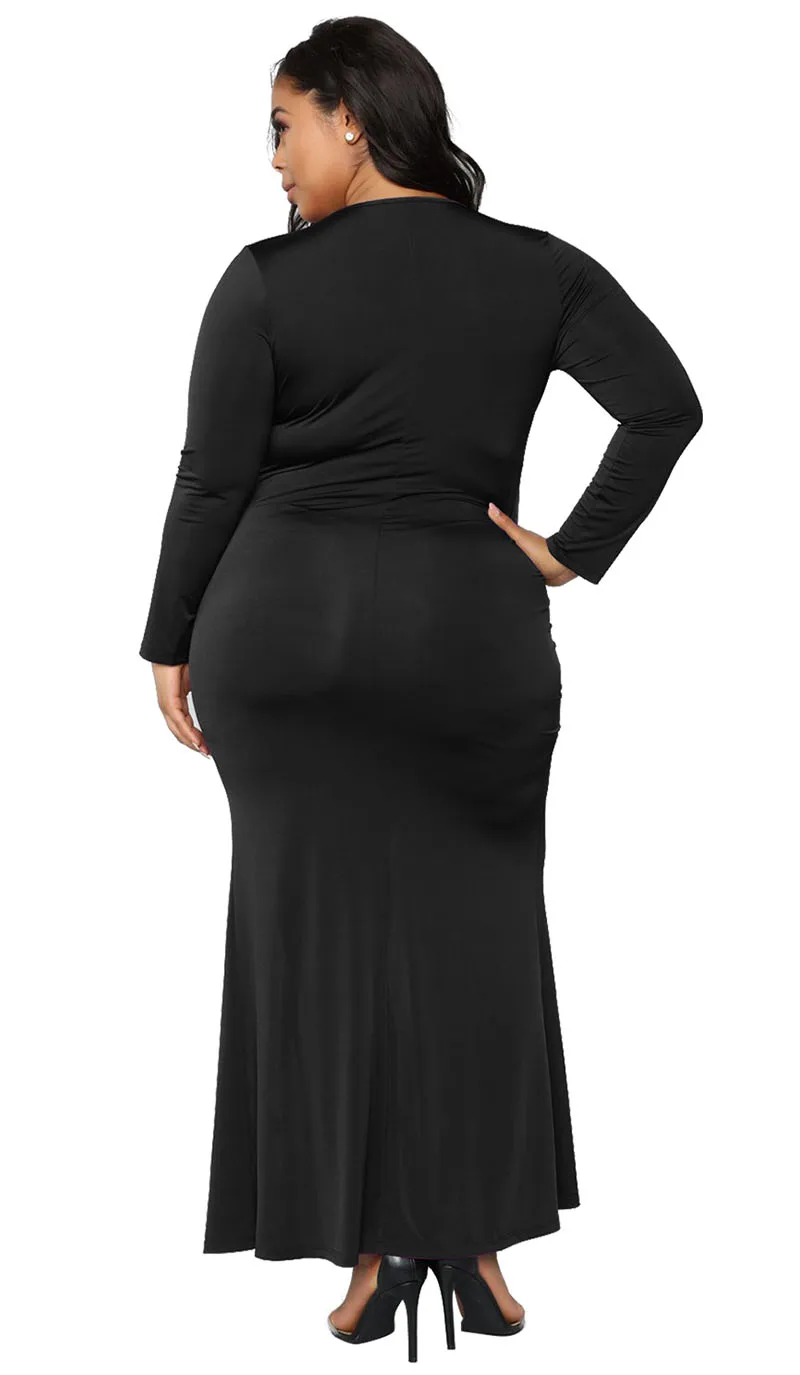 Black-Surplice-Long-Sleeve-Plus-Size-Dress-LC610892-2-2