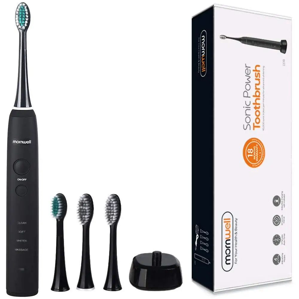 

Rechargeable Electric Toothbrush with 2 Mins Timer 4 Brushing Modes for Sensitive Teeth Cleaning and Gum Irrigator