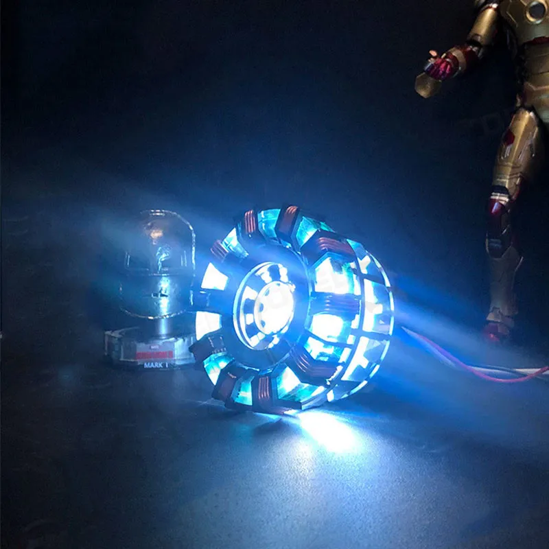 Железный человек дуговой реактор Мстители светодиодный светильник 1:1 фигурка MK2 Ironman реактор Tony Stark Arc реактор diy части игрушки