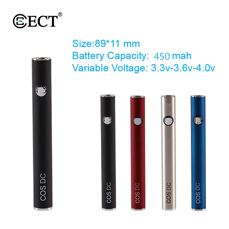 Vape Mod для ECT COS DC B5 Vape Pen Kit 450 мАч Cos Preheat VV батарея 510 резьба переменное напряжение электронные сигареты Mod