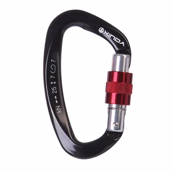 

Outdoor Sport Professional Aluminum Alloy D Ring Shape Buckle Climbing Carabiner Buckle Security Safety Master Lock Equipment