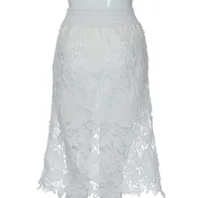 Женские Модные эластичные кружевные вечерние юбки до колена с высокой талией falda tul mujer Tyl sukne zena