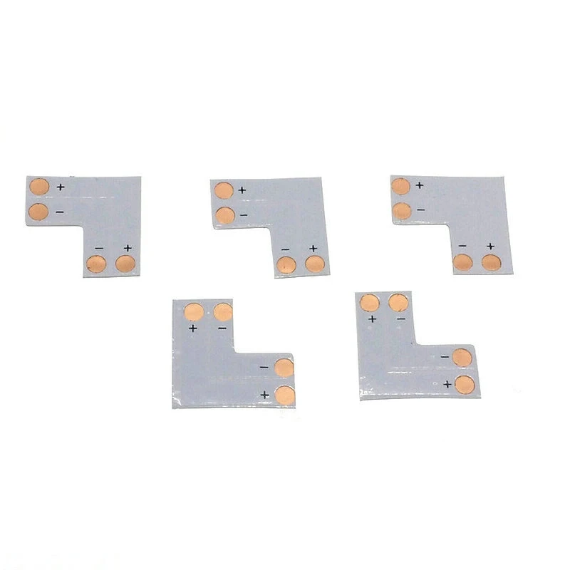 

2pin LED Connector L Shape Corner For 10mm 5050 LED Strip Light