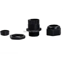 50 шт. Кабельные втулки PG 25 черно-белые водонепроницаемые регулируемые нейлоновые разъемы соединения с прокладками 13-18 мм для электроприборов