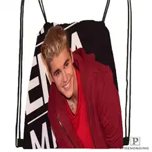 Пользовательские Джастин-Бибер-slammed-походная сумка на шнурке милый рюкзак для детей(черная спина) 31x40 см#20180611-02-53