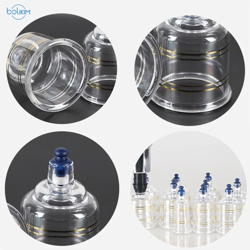 BOLIKIM Suction Cups jar Acupunture Vacuum Cupping Set Massager Tanks Banks vacuum suction therapy cupping set cans for massage