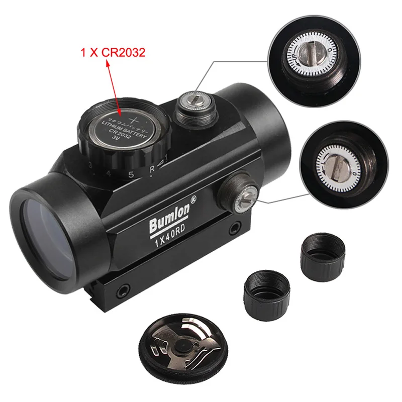 Holographic 1 x 40mm Airsoft Red Green Dot Sight RL5-0013-08