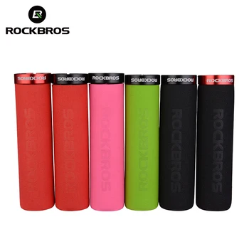 

ROCKBROS Bicycle Grips Ultralight Cycling MTB Bike Silicone/Sponge Material Handlebar Anti-skid Shock-absorbing Bicycle Part