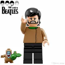 Singel Venda IDÉIAS BEATLESYellow Submarin GEORGE HARRISON Minifig Montar Modelo DIY 3D Blocos de Construção Crianças Brinquedos Presentes