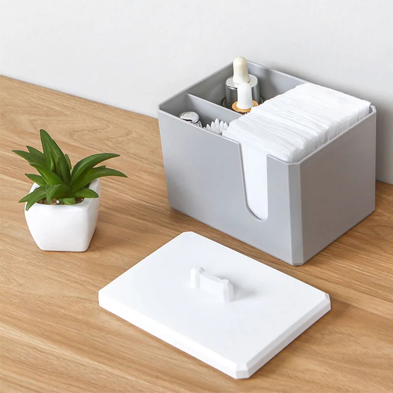 

050 Cotton Receiving Box Cotton Swab Box Desktop Receiving Multifunctional Cotton Cosmetics Receiving Portable storage box