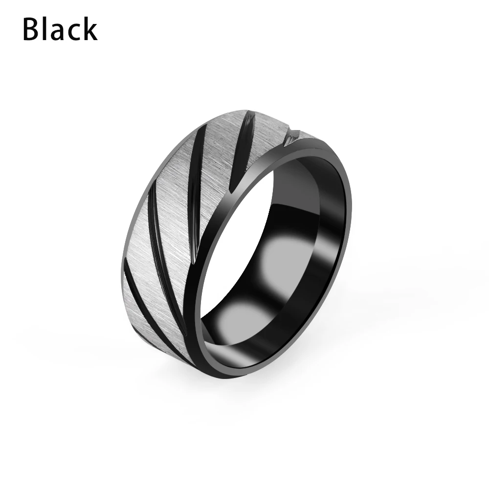 Магнитотерапевтическое кольцо для потери веса из нержавеющей стали для здоровья, ручная струна для похудения, здоровое стимулирующее акупунктурное кольцо с желчным камнем - Цвет основного камня: black