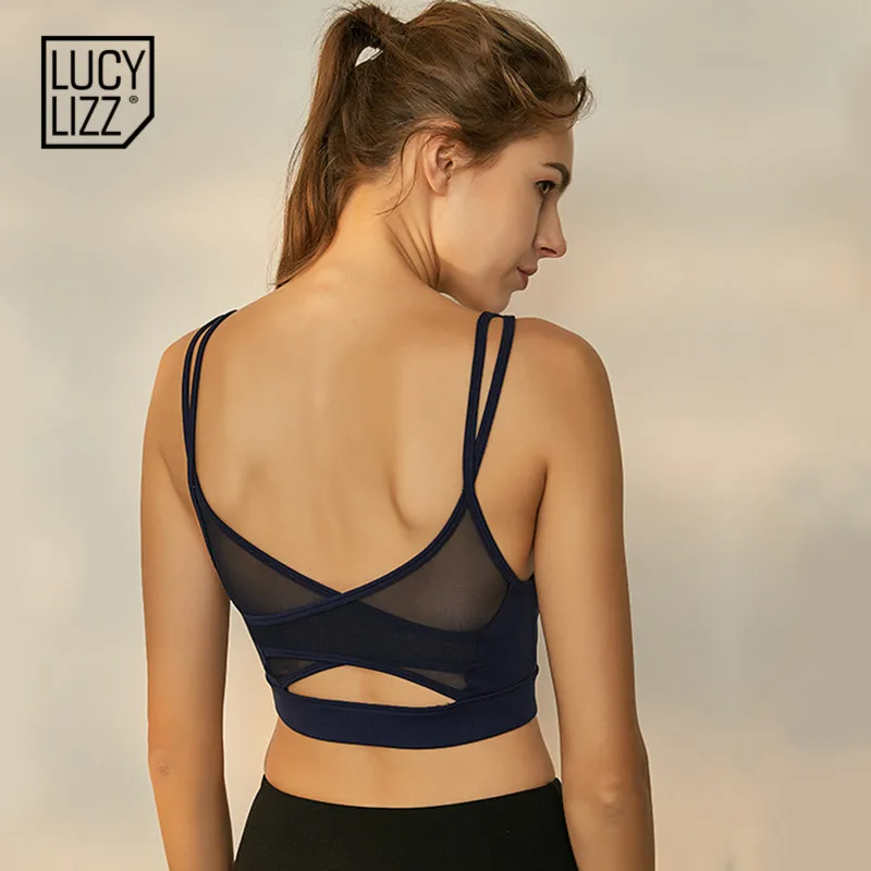 Goede Lucylizz Mesh Ademend Yoga Beha Tops Fitness Vrouwen Shockproof Sport Bra Workout Running Sportkleding Ondergoed Sexy Sport Bh