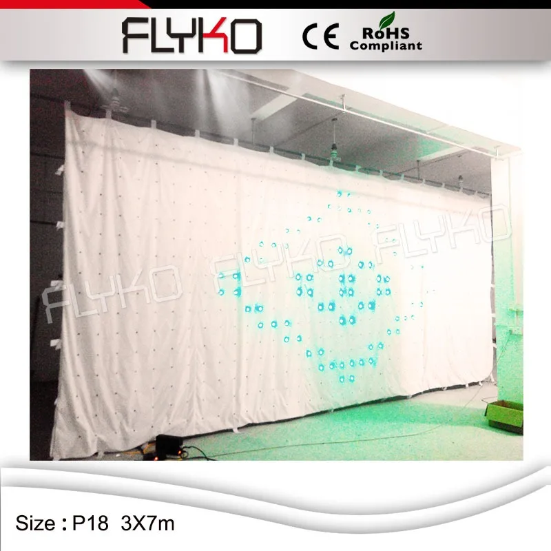 Flyko белый/черный огнеупорный бархат ткань RGB 3 в 1 светодиоды фон занавеска