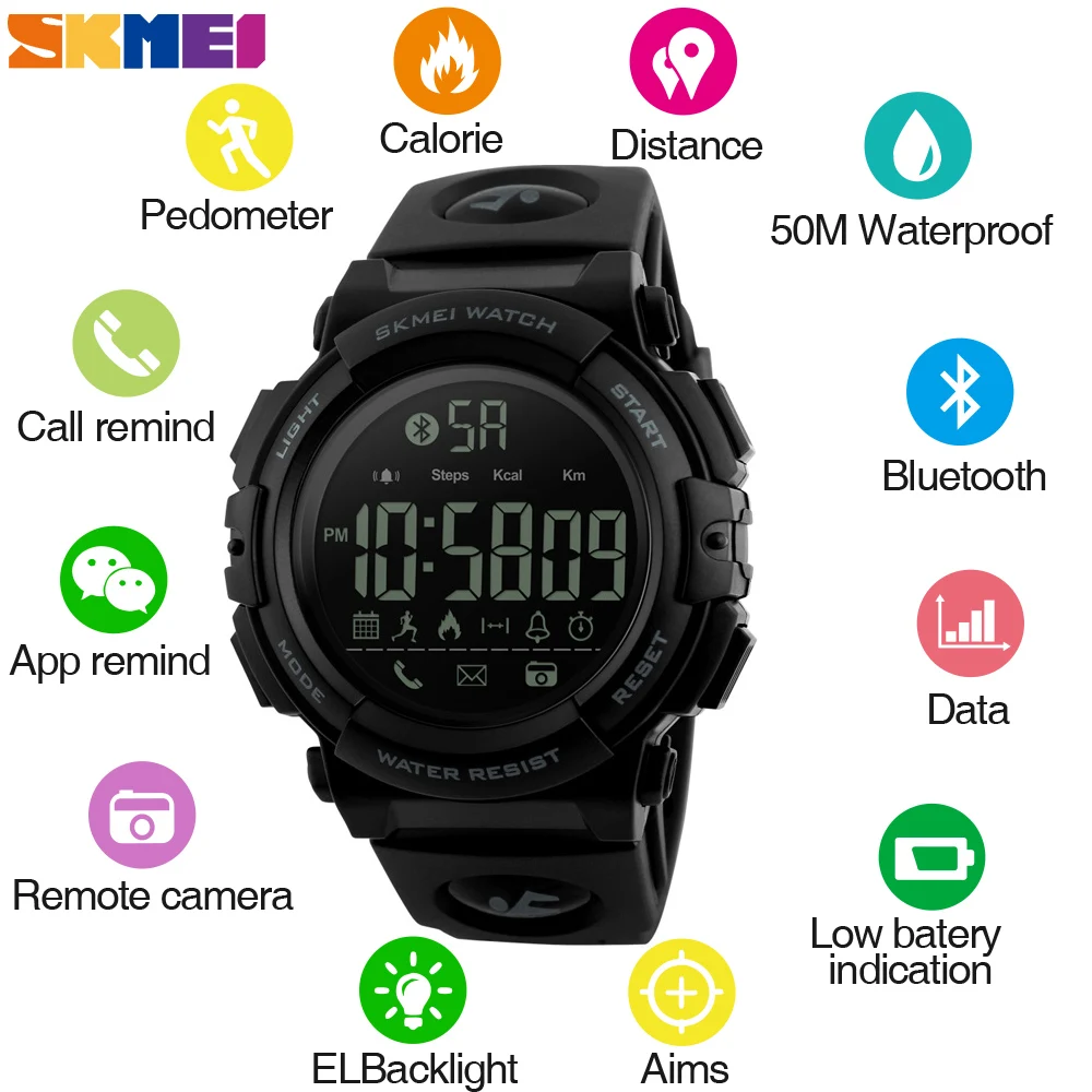 skmei fashion men's smart watch
