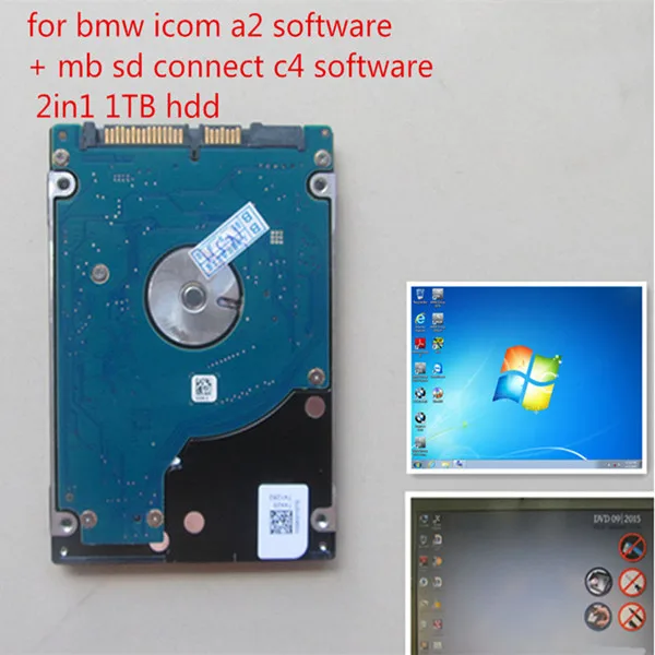  201912 más nuevo 2 en 1 mb star c4 + para BMW Icom A2 B C diagnóstico con el software más nuevo HDD