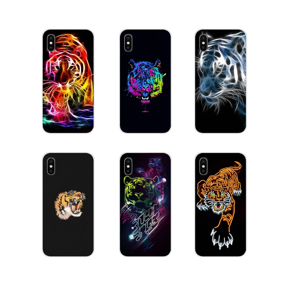 

Tiger Luminous Glow Accessories Phone Cases Covers For Apple iPhone X XR XS MAX 4 4S 5 5S 5C SE 6 6S 7 8 Plus ipod touch 5 6