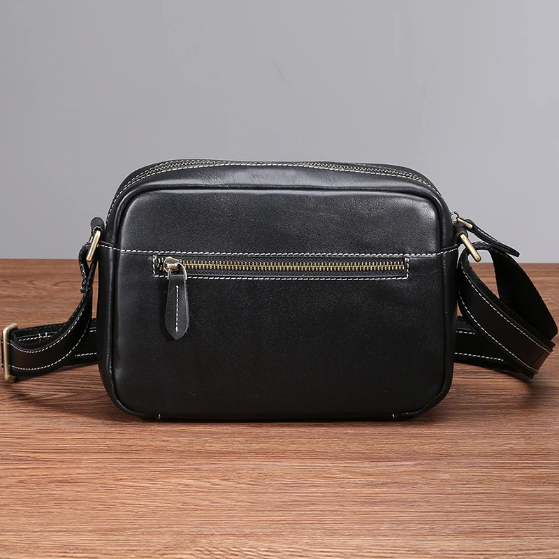 AETOO Leather men's Singles shoulder bag trend mini bag men head layer cowhide Casual crossbody bag