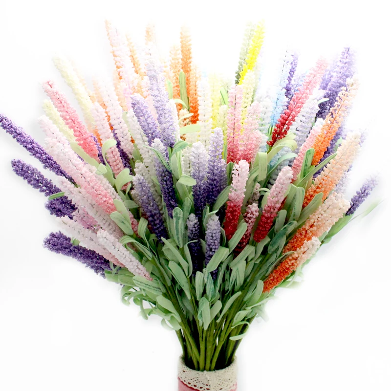

SALE! Lucia crafts 47cm Multi colors options Lavender artificial flowers artificial plants 1bundle/lot,9heads/bundle 027034004