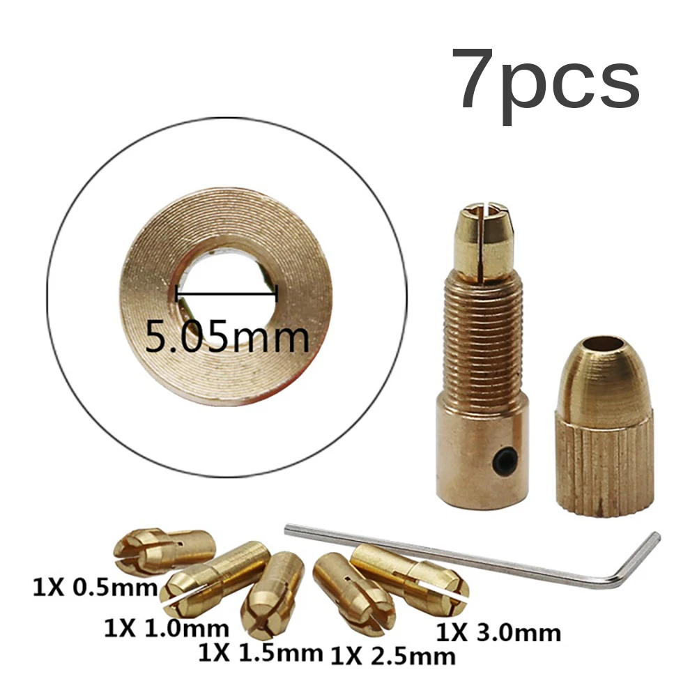 5 шт. 0,5-3 мм электронные сверлильные цанговые патроны набор быстрый патрон меди сверлильный зажим папка крышка ось сверло цанговый набор инструментов