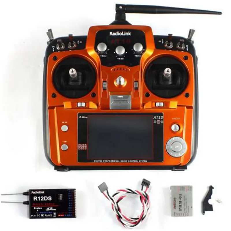 Radiolink At10ii 2.4ghz 10ch Rc Transmitter W/ R10dii Receiver Prm01