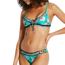 Страусиное дамское нижнее белье комплект кружевного нижнего белья с принтом Пляжная одежда из кусков 2 шт. прозрачное Бандажное дамское нижнее белье