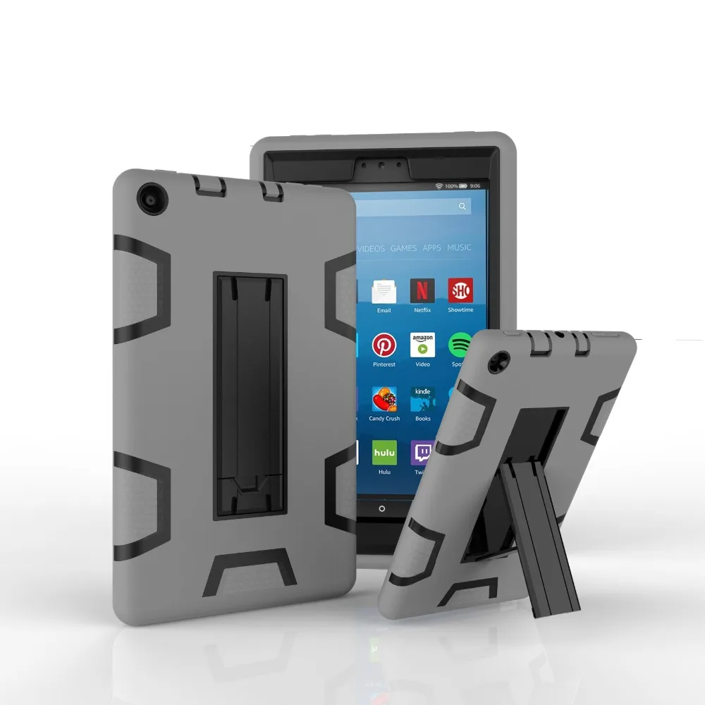 Чехол для Amazon fire ", высокая ударопрочность, гибридный трехслойный сверхмощный защитный чехол, полная защита для корпуса+ ПК