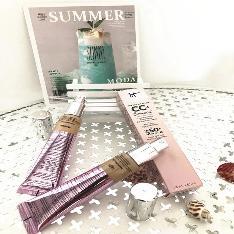 Водостойкая натуральная основа для макияжа лица It Cosmetics CC Cream SPF 50|Тональная лица| |