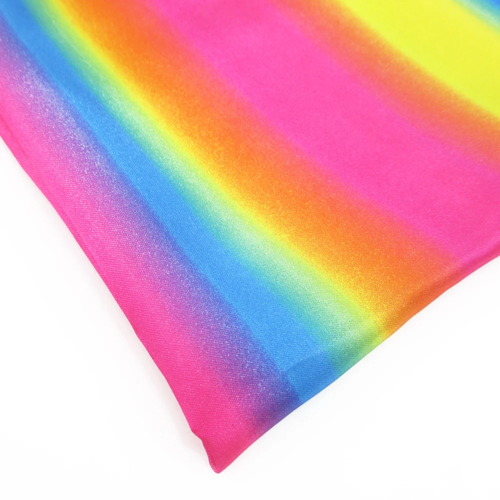 david angie 50*145cm rainbow satin fabric DIY Patchwork Handmade