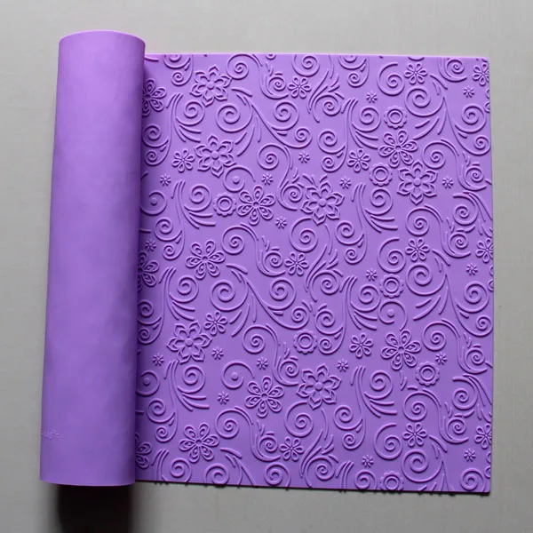 Высокое качество с цветочным рисунком силиконовые подушечки/Коврики для украшение торта мастикой(1 шт./лот