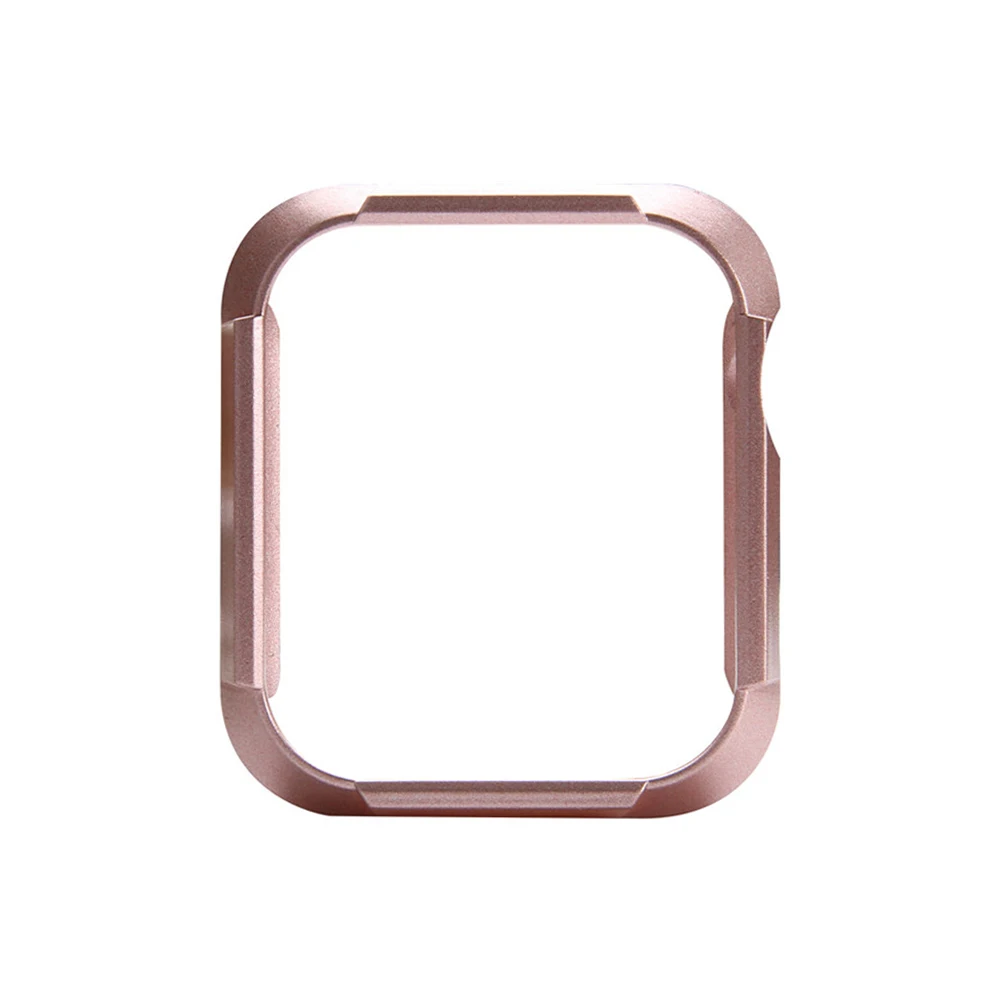 Пластиковый бампер Защитная крышка для Apple Watch Series 5 4 Чехол 40 мм 44 мм PC Рамка черный/серебристый/розовый/золотой/прозрачные аксессуары - Цвет ремешка: Rose pink