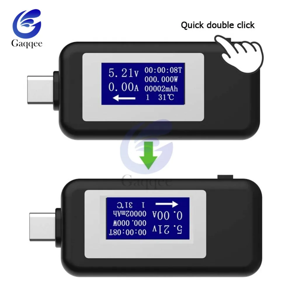 TC64 QC2.0 QC3.0 тип-c цветной ЖК-дисплей USB Вольтметр Амперметр Напряжение измеритель тока мультиметр зарядное устройство банк питания USB Тестер