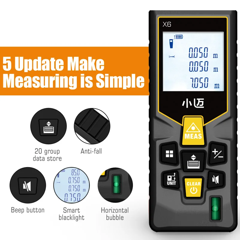 Mileseey Rechargeable MINI Meters Laser Distance Meter Rangefinder Finder Handheld Measure Accurate measuring Mileseey Rechargeable MINI Meters Laser Distance Meter Rangefinder Finder Handheld Measure Accurate measuring