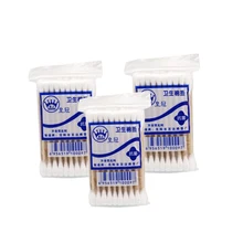 Корона двойной конец тампон антибактериальные деревянные палочки хлопок палочки уха Красота Макияж для чистки инструменты Рекламная цена