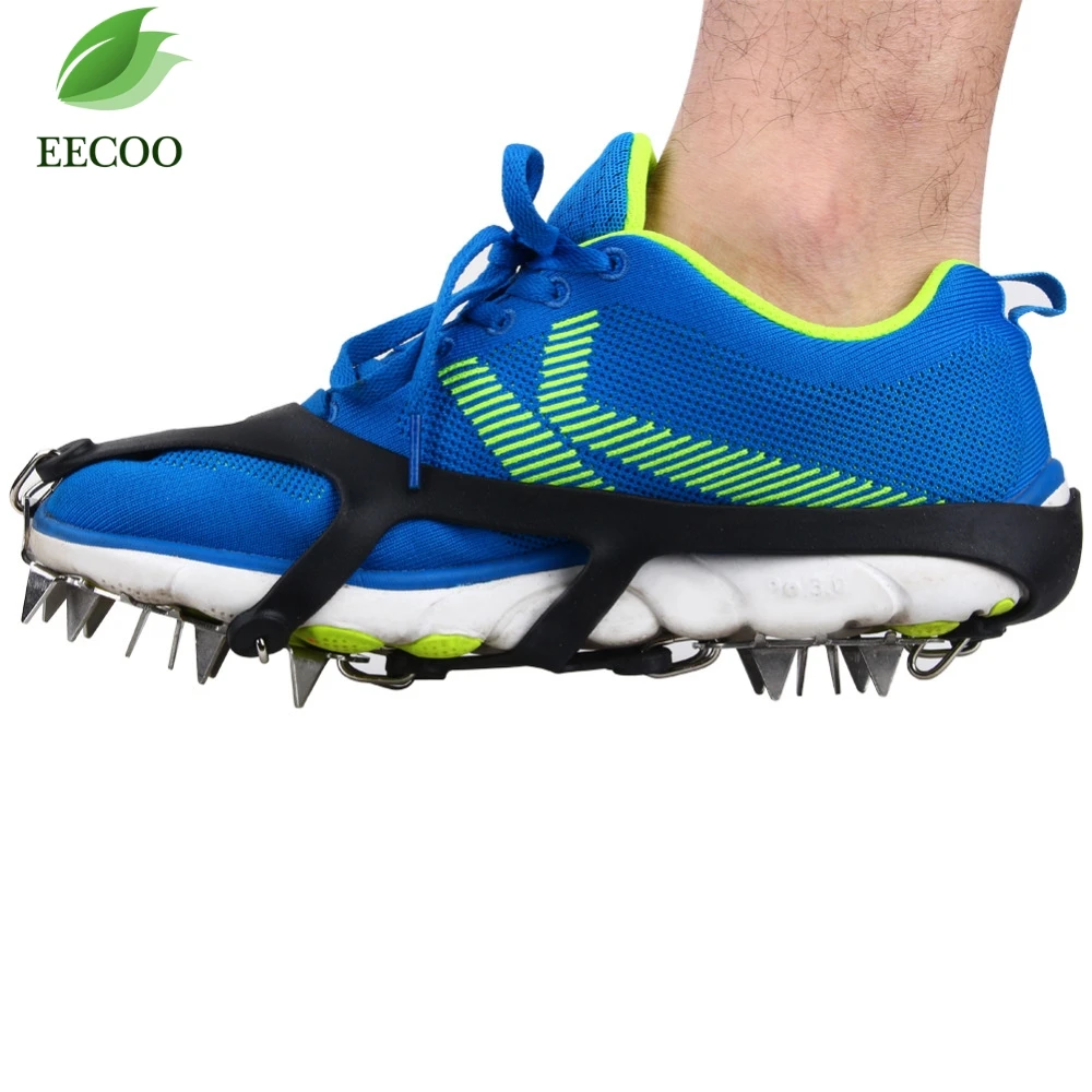 1 Pair Durable Steel Hiking Climbing Crampons Snow Ice Shoe Spikes 18