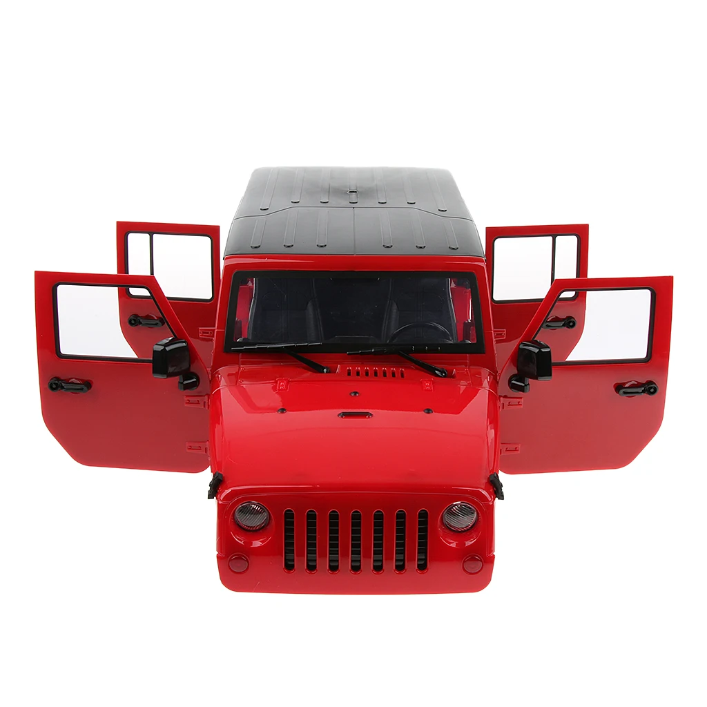 

RC Rock Crawler 1/10 Car Shell Body Frame Case for Axial SCX10 RC 4 Wheel Drive D90 D110 Hard Plastic Red