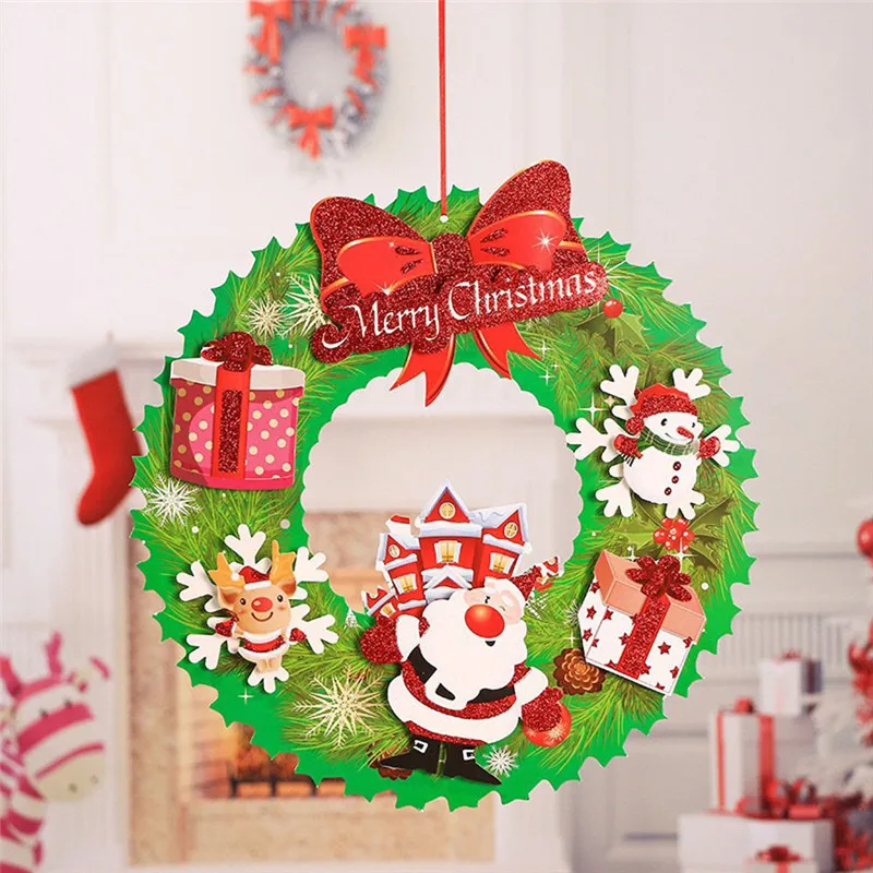 

Christmas Tree Decor Romantic String Hanging Charm Party Decor Christmas Tree Ornament Wreath Santa Claus Bell Christmas Goods