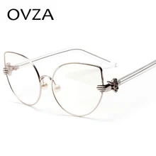 OVZA модные кошачий глаз очки оправа Женские винтажные роскошные очки жемчужные очки для чтения женские S2063