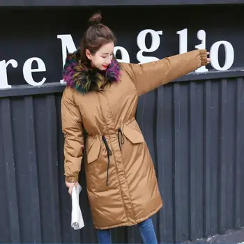 

Brieuces new Women jackets Fur Hooded Jacket for women Padded Down Cotton Winter Coat women Long Parka Womens Coats Clothing