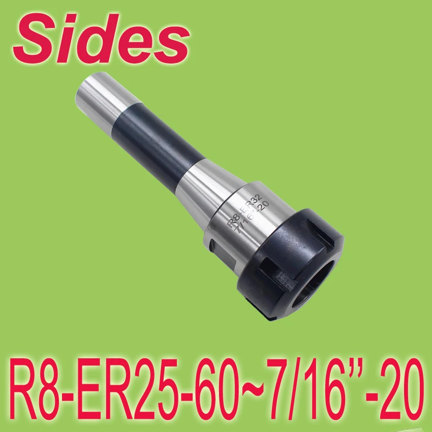 

Free Shipping R8 ER25 60mm 7/16' Inch Size Spring Collet Chuck CNC Milling Toolholder