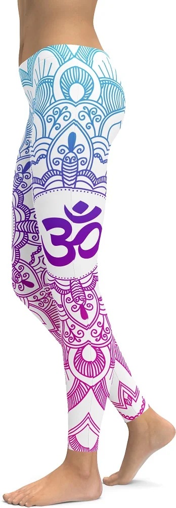 JIGERJOGER 2018 New Blue fading Pink Mandala Leggings Women's Plus size XL Athletic Yoga Leggings Running fitness workout pants (3)