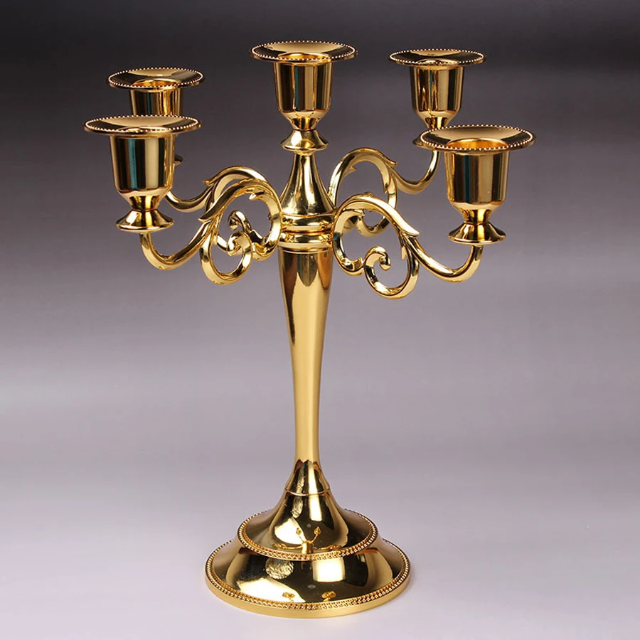 Wholesale European 3/5 candle holders wedding candlestick props