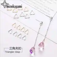 Серебристо-золотистые металлические застёжки треугольные концевые колпачки амулеты кисточки амулеты подвески 10 шт./лот для DIY ювелирных аксессуаров