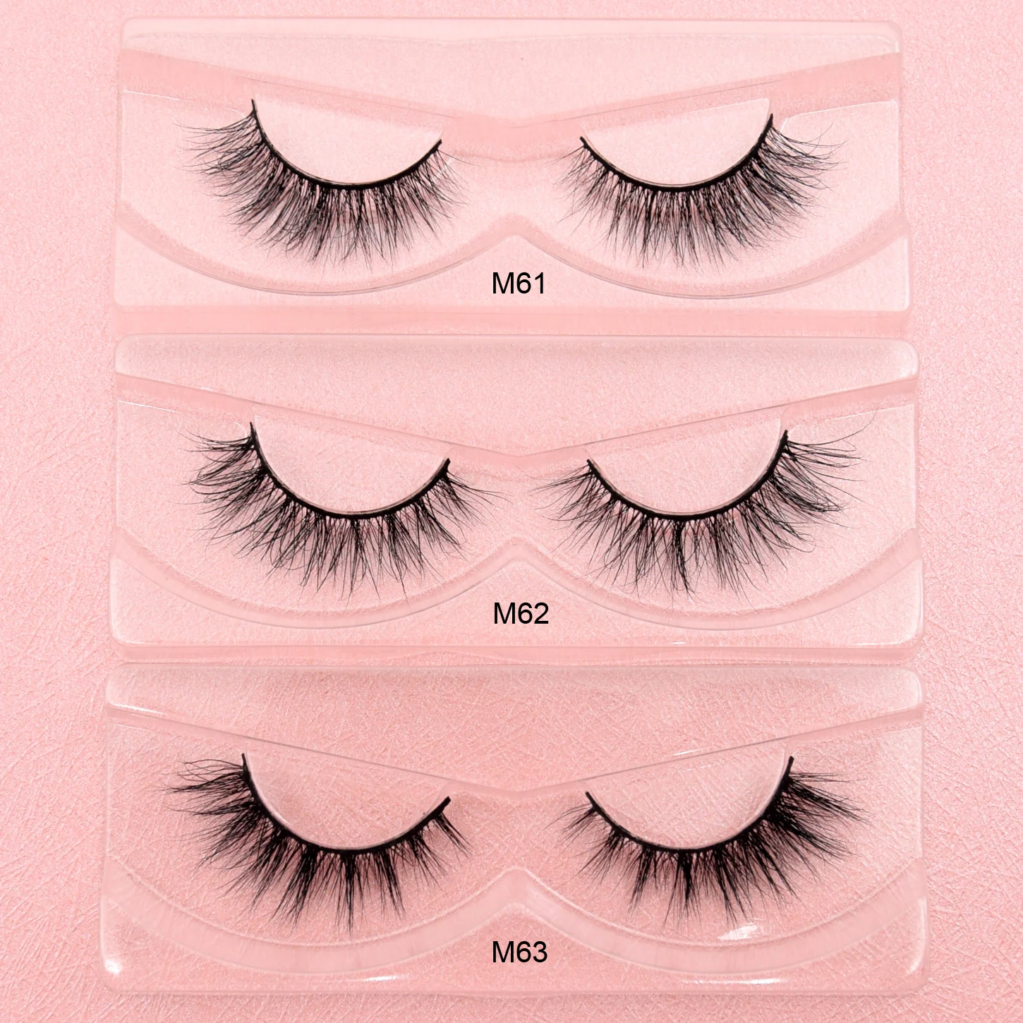 

Visofree 1 pair New arrival 3d mink lashes 100% real mink fur Handmade Suitable for big individual strip thick lash M51-M63