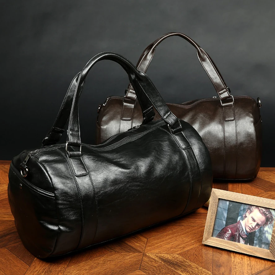 Cheap Price SPORTSHUB Top PU Leather Men's Sports Bags Gym Bags Classic