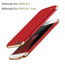 Высокое качество 6000 мАч power Bank чехол для резервного копирования заряда батареи Ультратонкий чехол для OPPO R11 8000 мАч для OPPO R11Plus