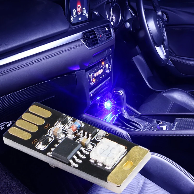 

Car Interior Atmosphere Lights Decorative Lamp USB RGB Color Music Led Sound Control Lamp Car-Styling
