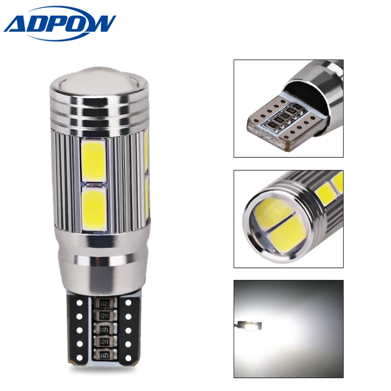 Автомобильный светодиодный светильник T10 194 W5W Canbus лампа без ошибок 5630 SMD для