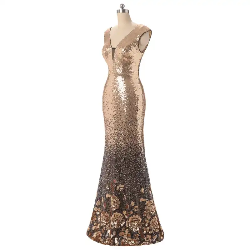 rose gold sequin mother of the bride dress