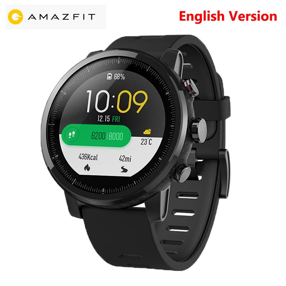 

Huami Amazfit 2 Sports Smart Watch 2 GPS 5ATM Heart Rate GPS Waterproof Anti-lost Bluetooth Smartwatch English Version